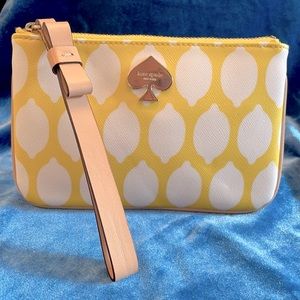 Kate spade yellow lemon wallet wristlet